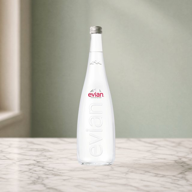 evian 750 ml · 12 bottles